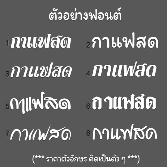 ป้ายร้านกาแฟ โลโก้ กาแฟสด ตัวอักษร ป้ายชื่อร้าน