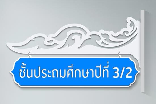 ป้ายชั้นเรียน สวยๆ อนุบาล ประถมศึกษาปีที่ 1 - 6